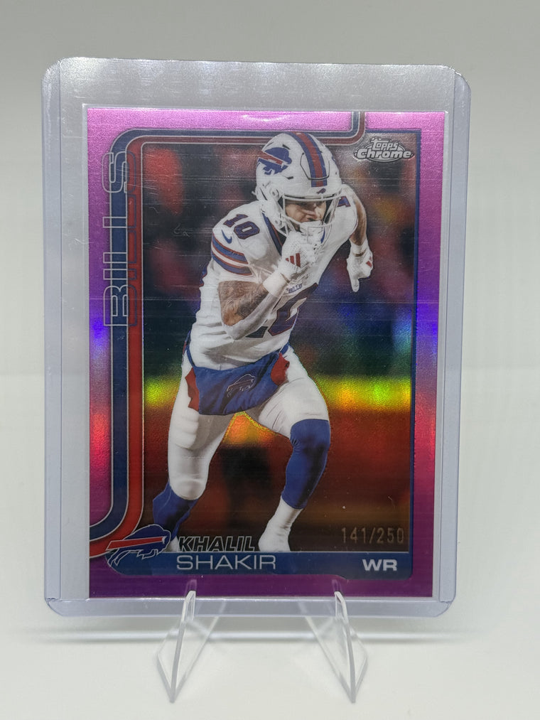 2025 Topps Chrome #32 Khalil Shakir Purple Refractor /250 front
