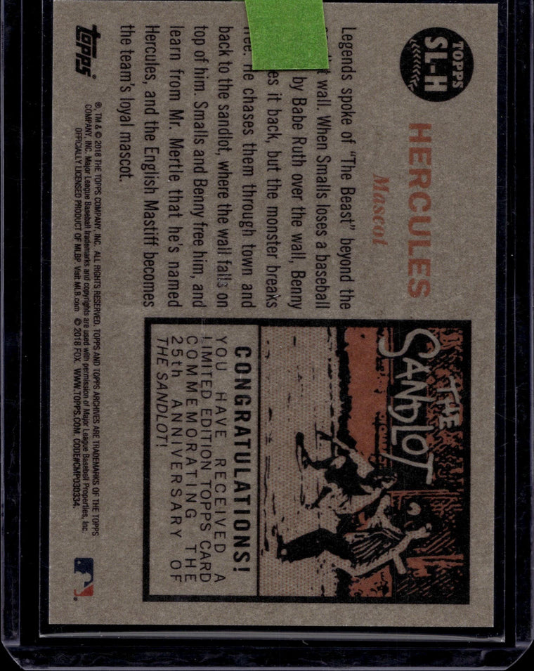 2018 Topps Archives #SL-H Hercules The Sandlot back