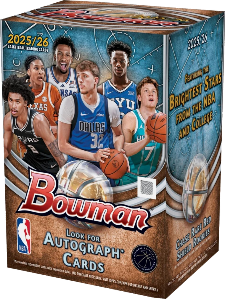 Topps 2025-26 Bowman Basketball Blaster Box front