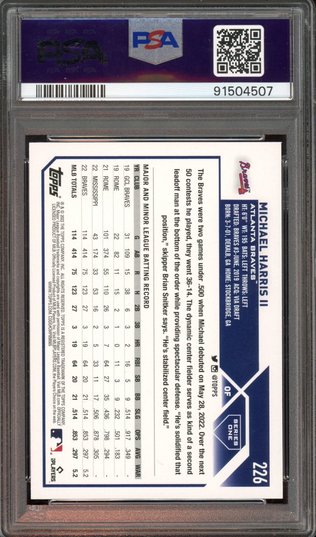 2023 Topps Michael Harris II #226 back