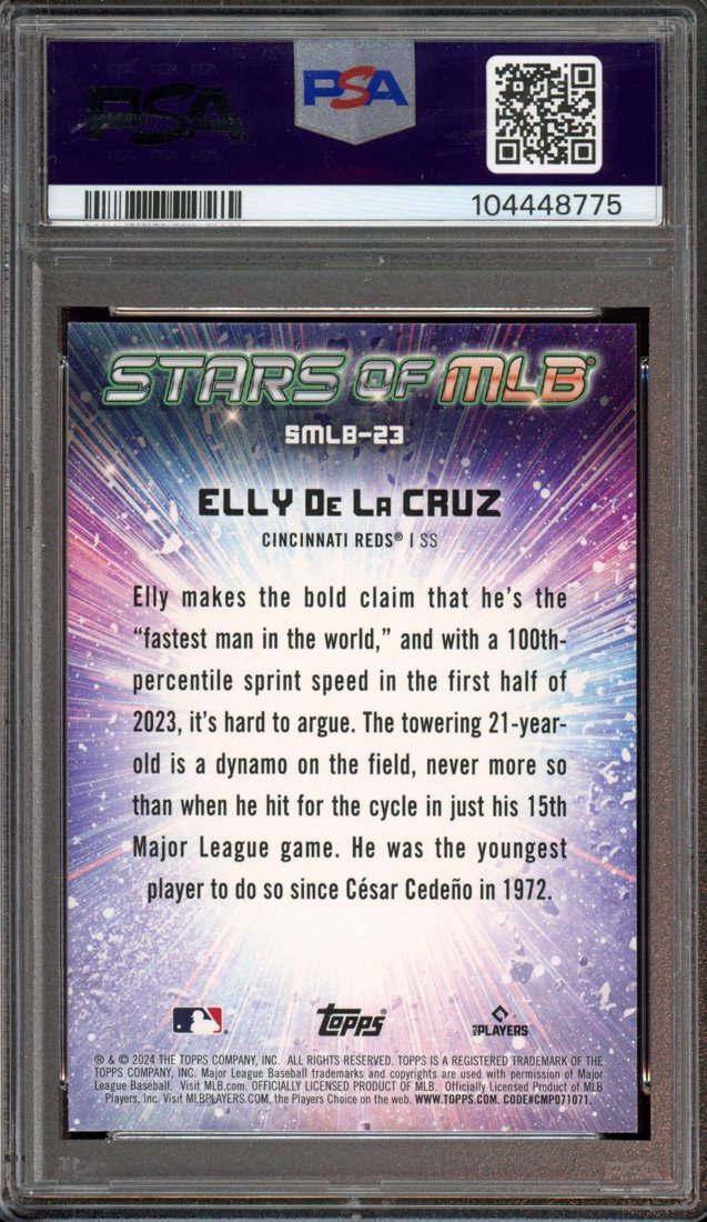 2024 Topps Stars of MLB Elly De La Cruz #SMLB-23 back