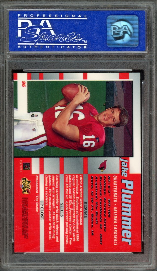 1997 Bowman's Best Jake Plummer #96 back