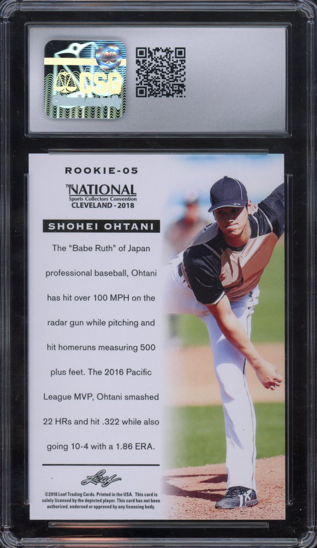 2018 Leaf National Convention Shohei Ohtani #Rookie-05 back