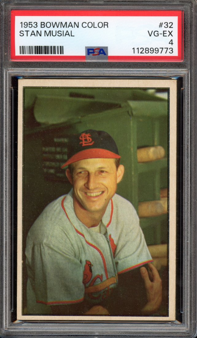 1953 Bowman Color Stan Musial #32 front