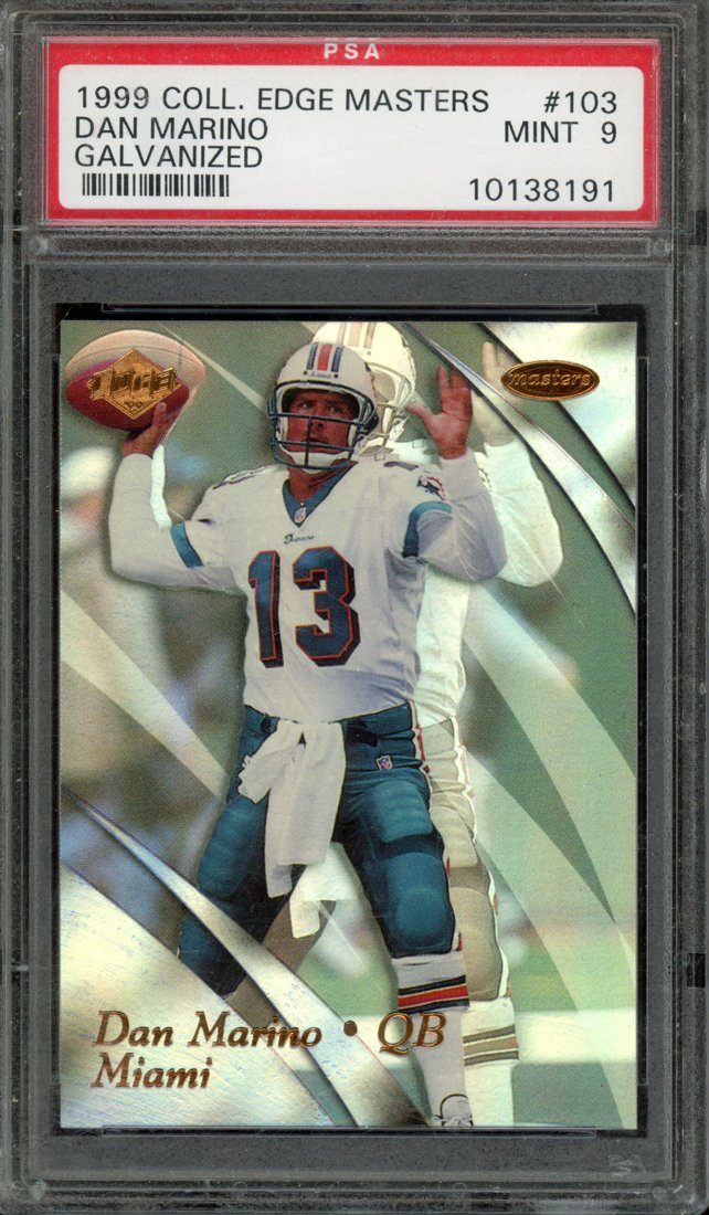 1999 Collector's Edge Masters Dan Marino #103 Galvanized front