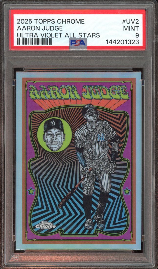 2025 Topps Chrome Ultra Violet All-Stars Aaron Judge #UV-2 front