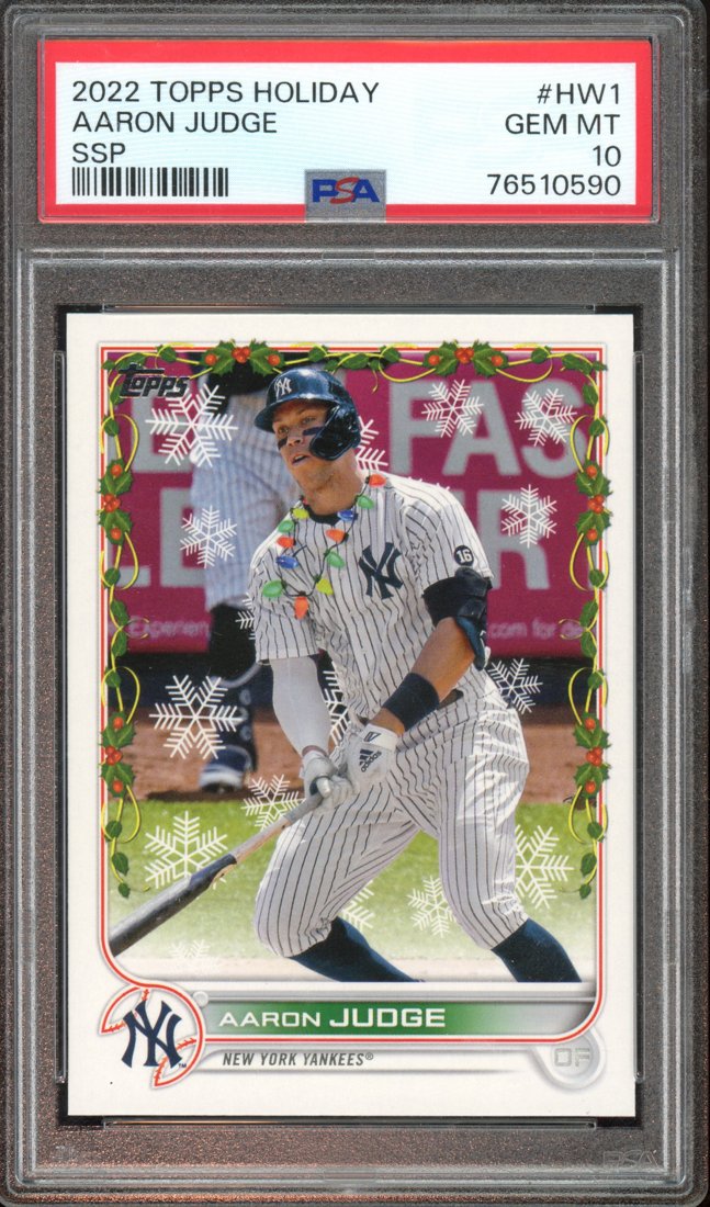 2022 Topps Holiday Aaron Judge #HW1 SSP front