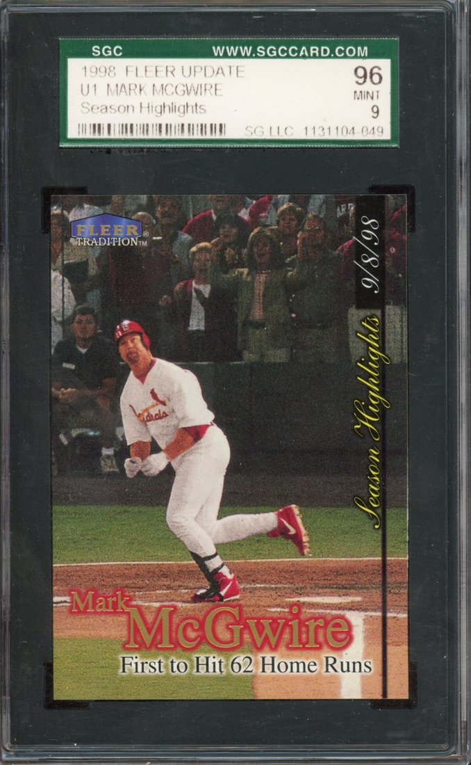 1998 Fleer Update Season Highlights Mark McGwire #U1 front