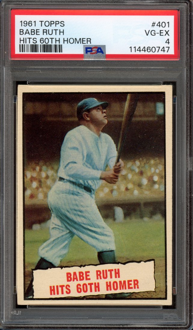 1961 Topps Baseball Thrills Babe Ruth #401 front
