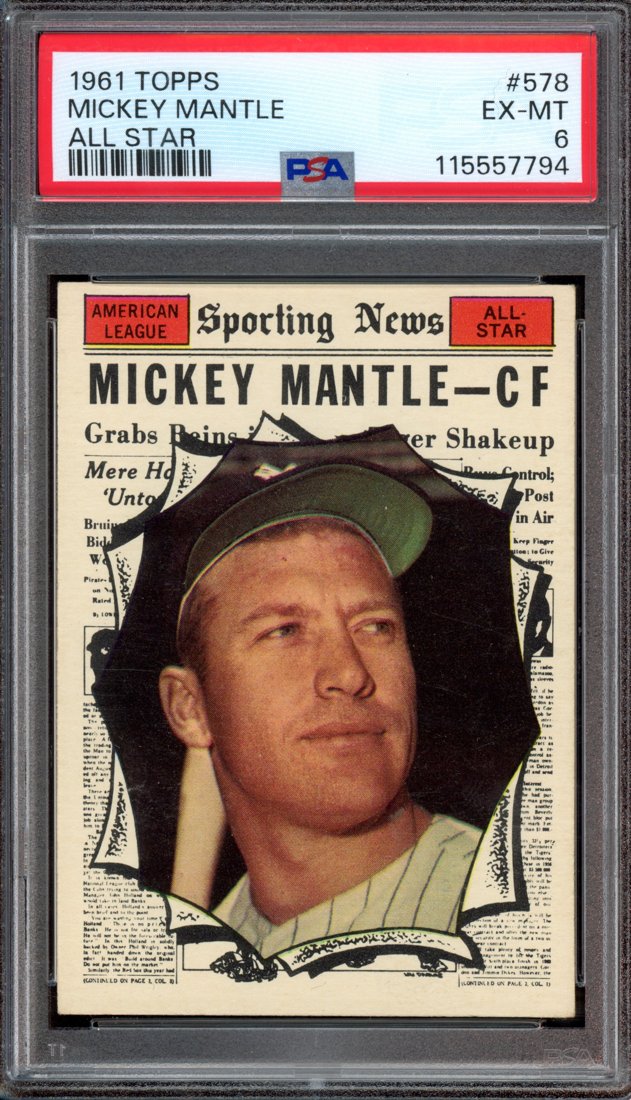 1961 Topps Mickey Mantle #578 front