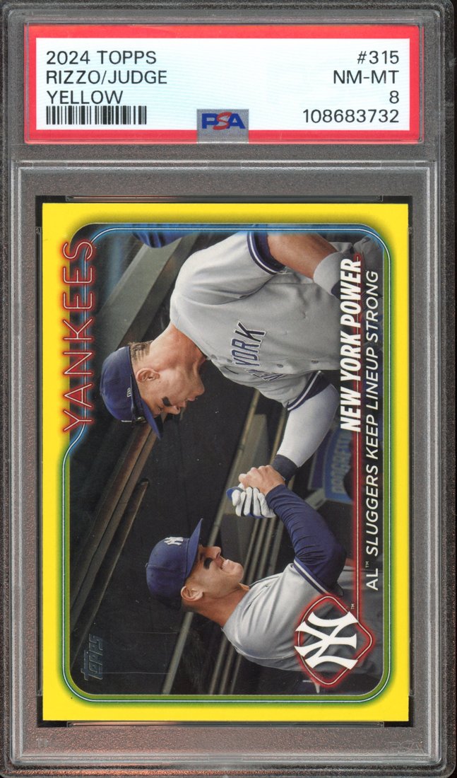 2024 Topps Series One Anthony Rizzo / Aaron Judge #315 Yellow front