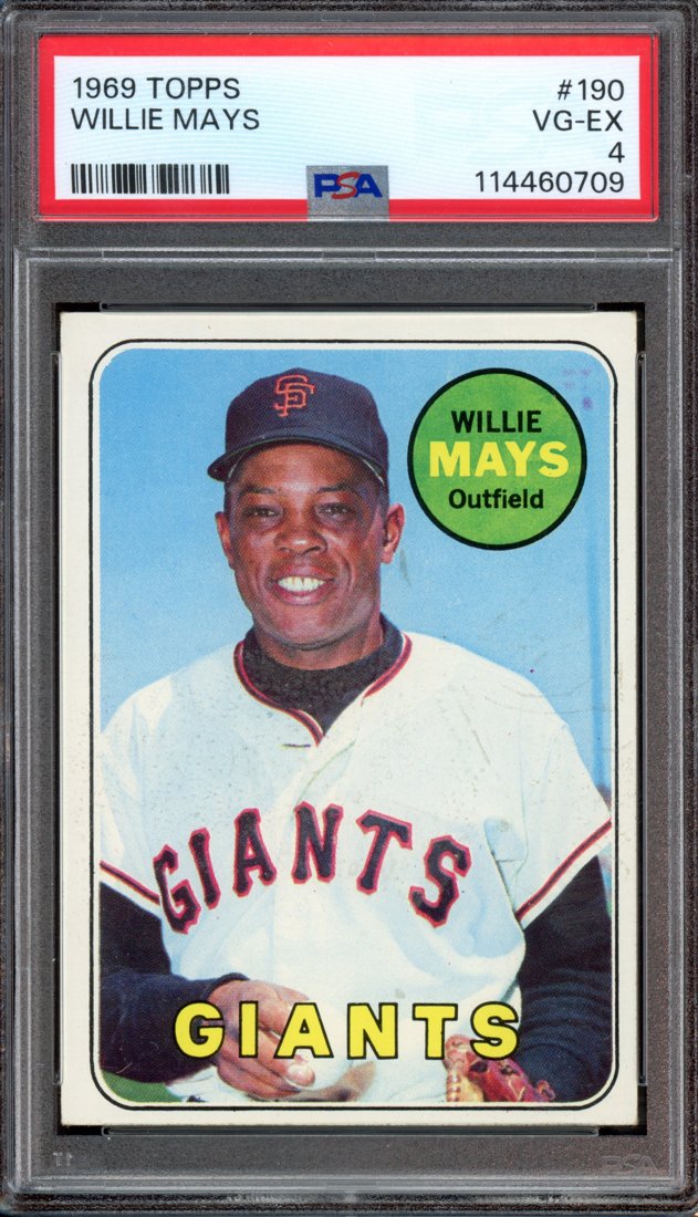 1969 Topps Willie Mays #190 front