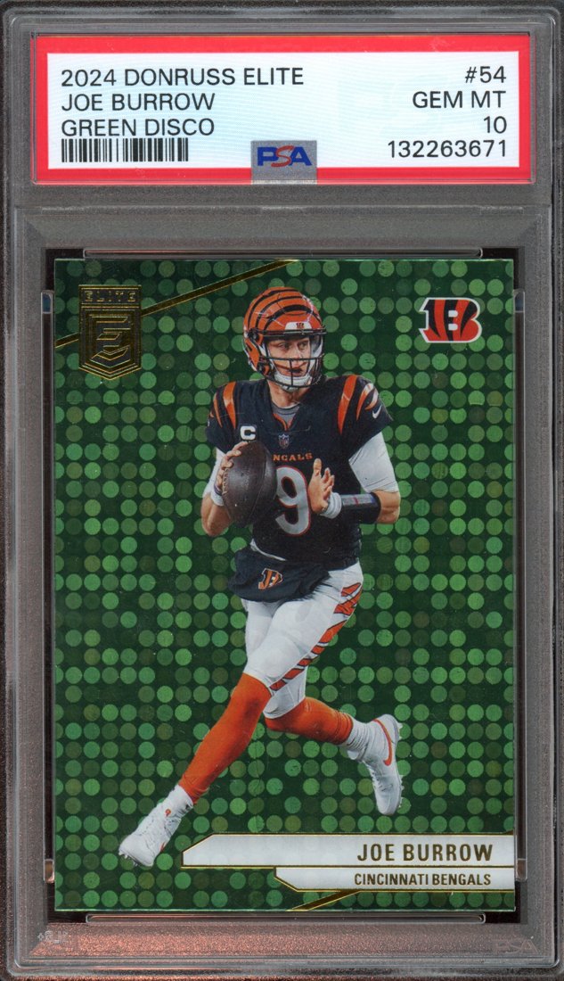 2024 Donruss Elite Joe Burrow #54 Green Disco front