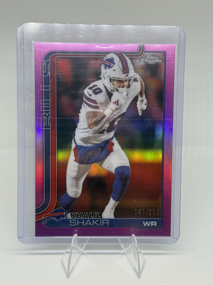 2025 Topps Chrome #32 Khalil Shakir Purple Refractor /250