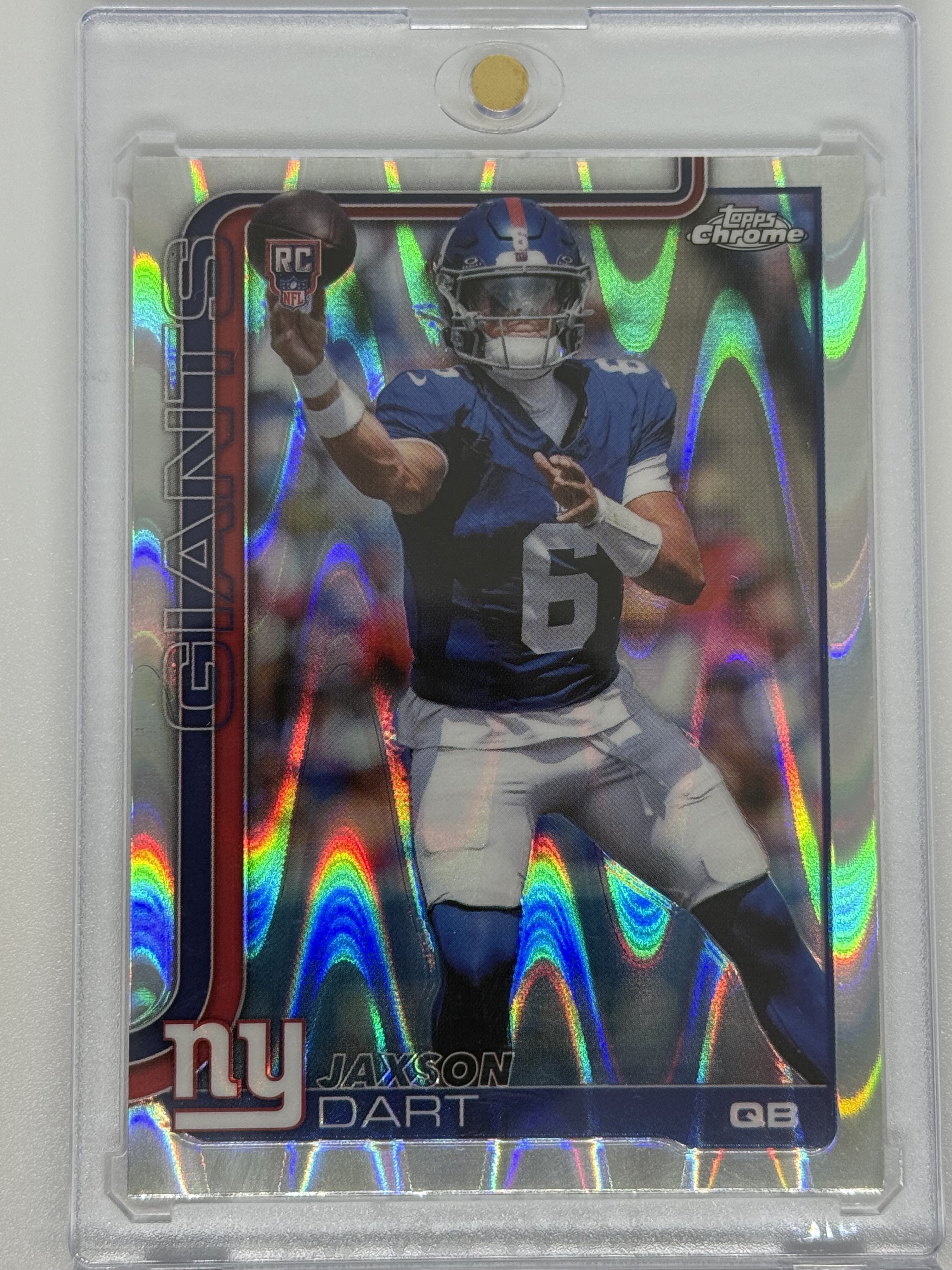 2025 Topps Chrome #306 Jaxson Dart Raywave Refractor