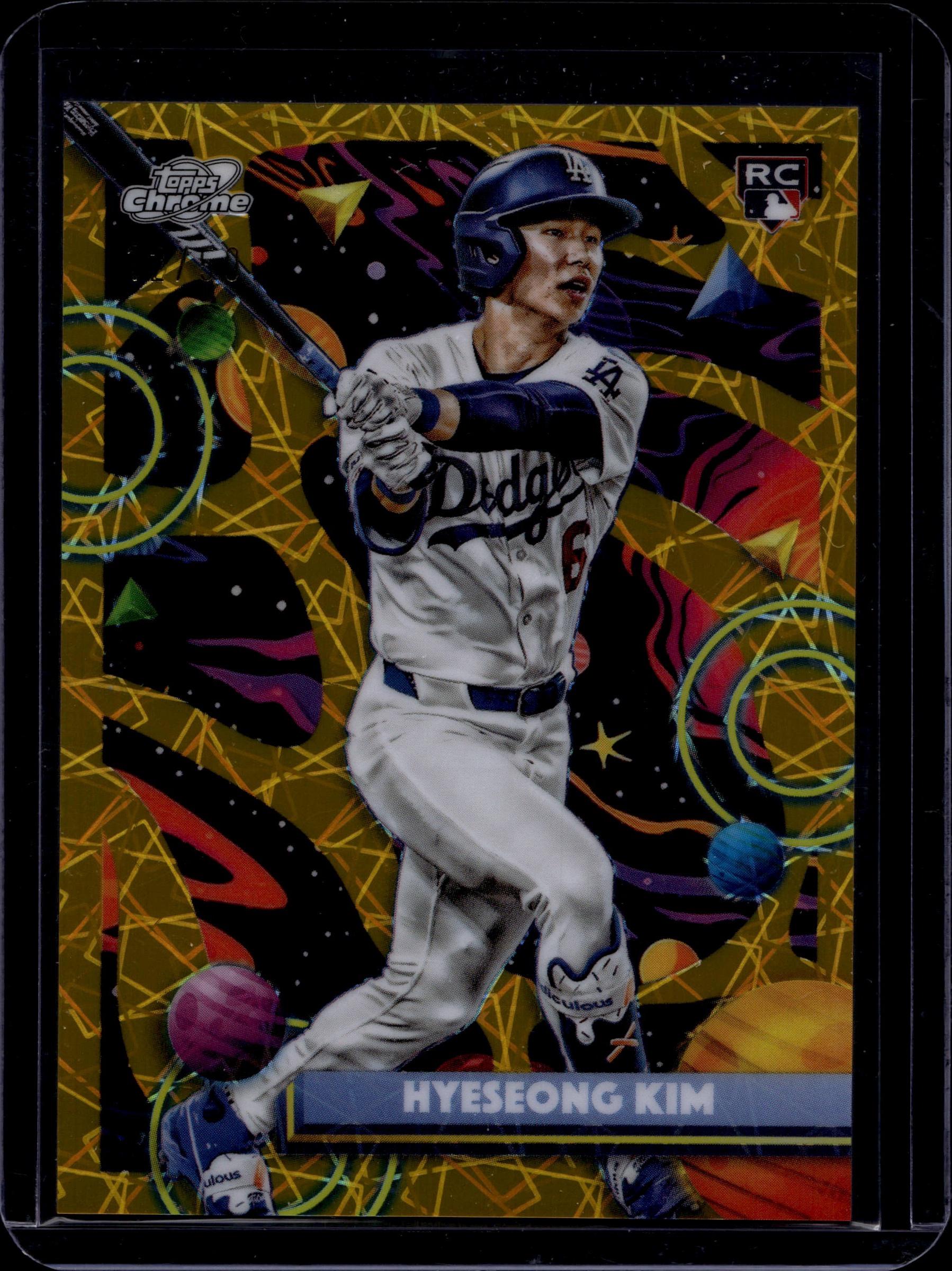 2025 Topps Chrome Cosmic #181 Hyeseong Kim Gold Interstellar Refractor #/50