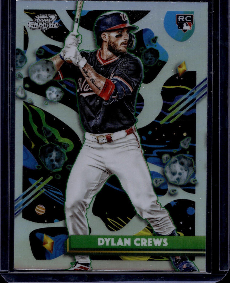 2025 Topps Chrome Cosmic #194 Dylan Crews White Hole Refractor front