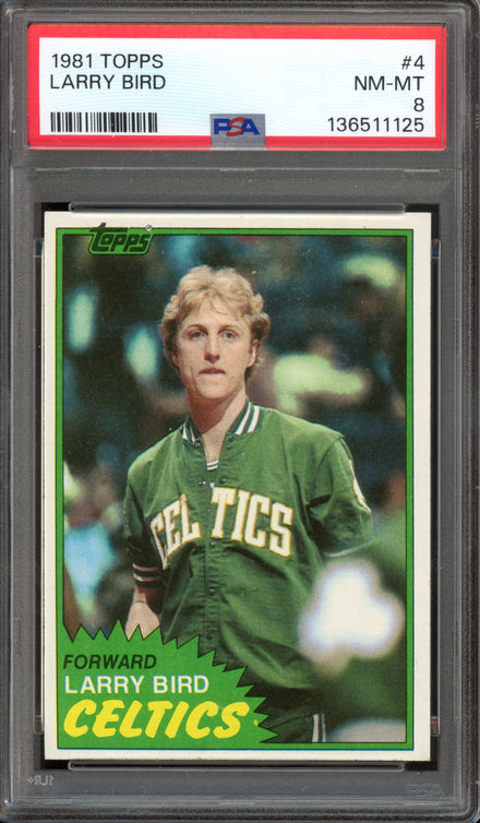 1981-82 Topps #4 Larry Bird PSA 8