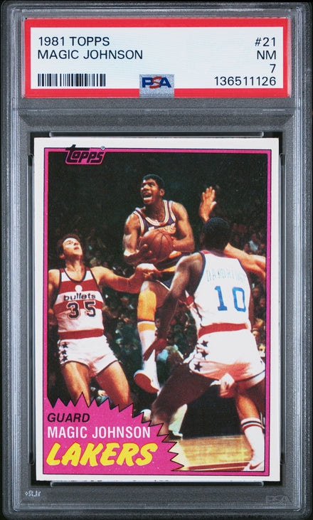 1981-82 Topps #21 Magic Johnson PSA 7