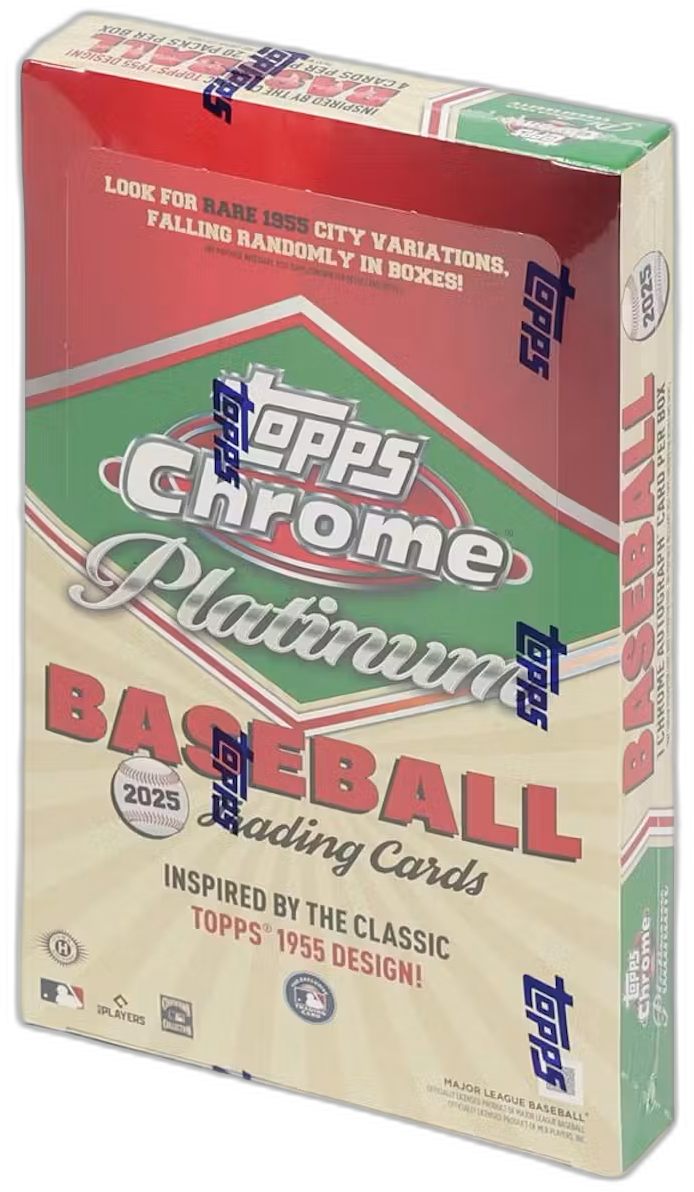 2025 Topps Chrome Platinum Anniversary Baseball Hobby Box front