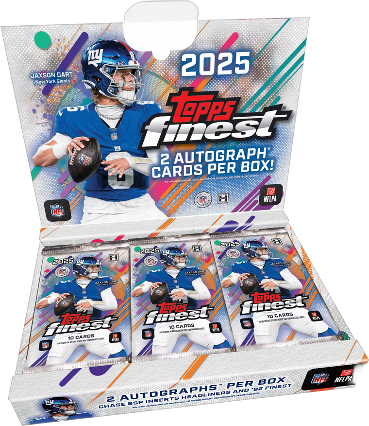 2025 Topps Finest Football Hobby Box front