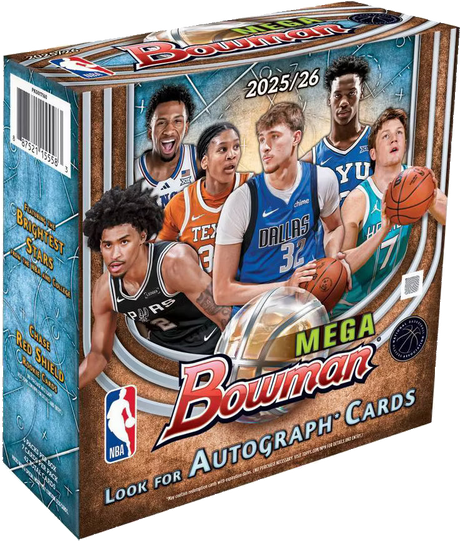 2025-26 Topps NBA Bowman Basketball Trading Card Mega Box