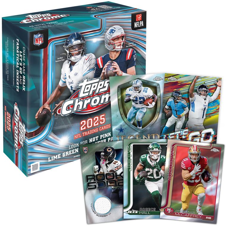 2025 Topps Chrome Football Mega Box back