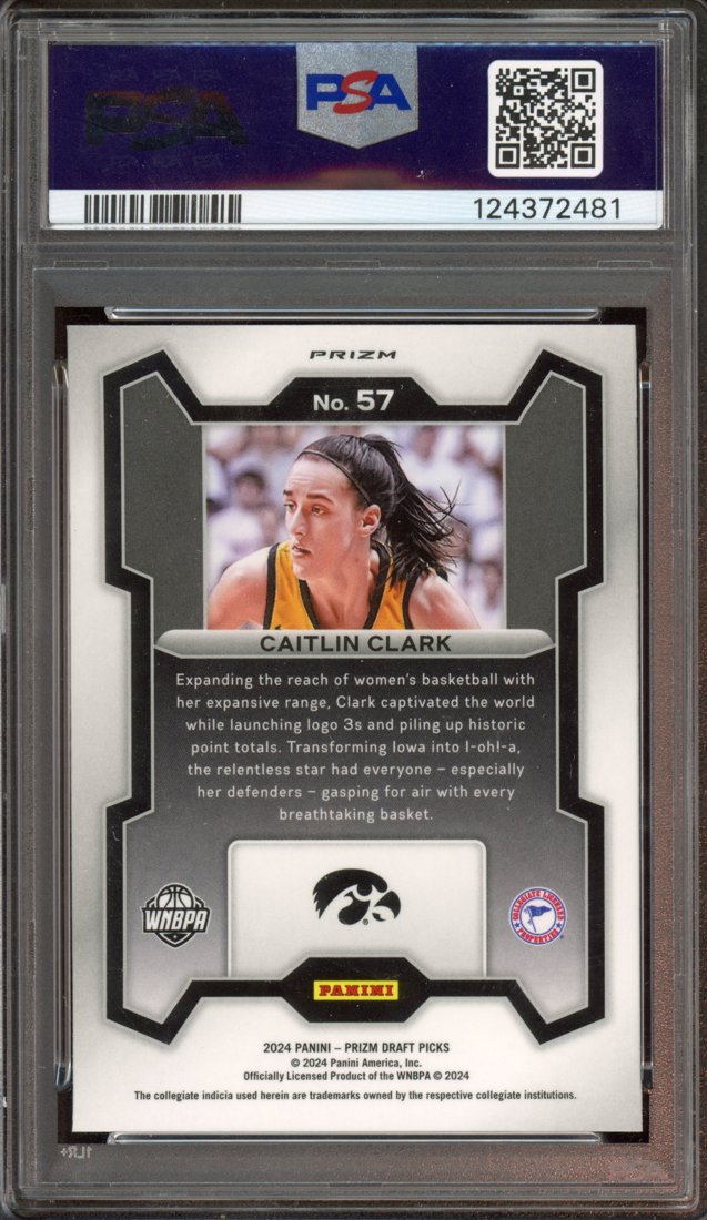2024 Panini Prizm Draft Picks Caitlin Clark #57 Red Ice back