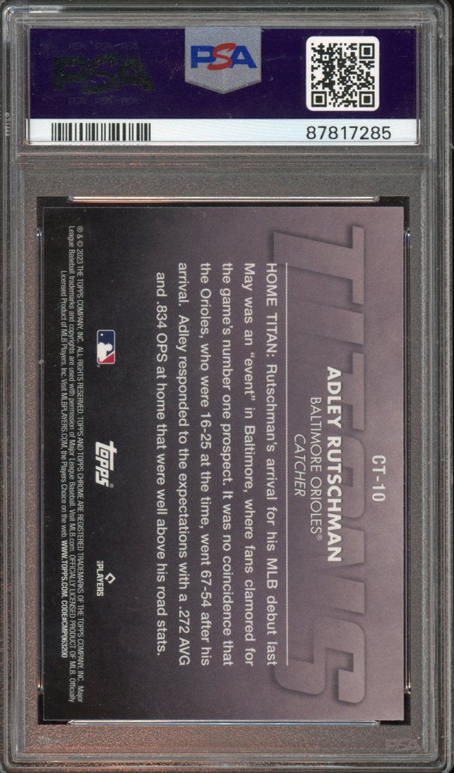 2023 Topps Chrome Adley Rutschman #CT-10 Titans back