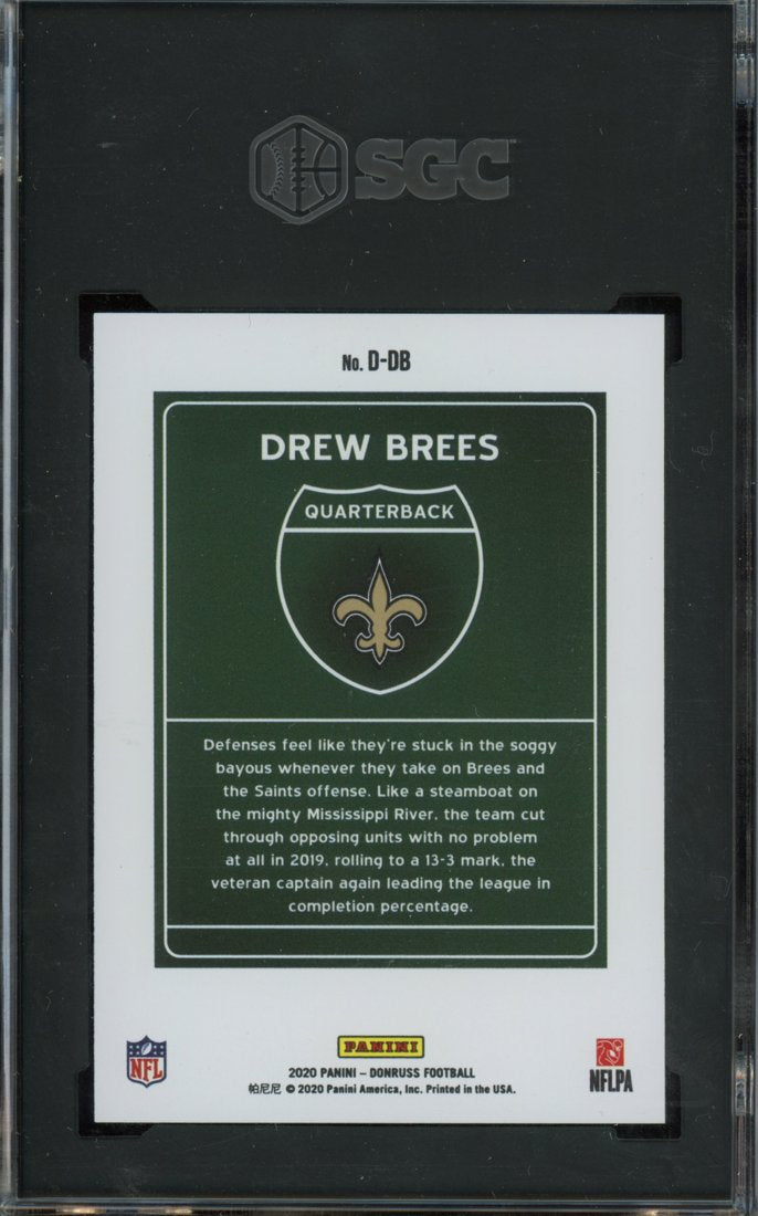 2020 Donruss Optic Downtown Drew Brees #DT-5 back