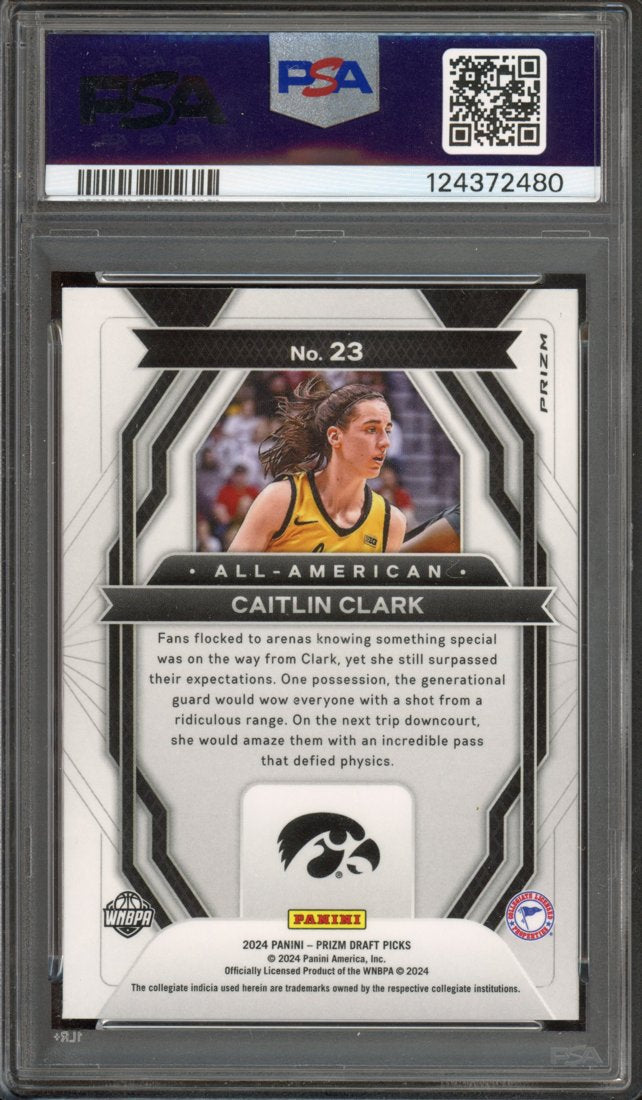 2024 Panini Prizm Draft Picks Caitlin Clark #23 All-American Red Ice back