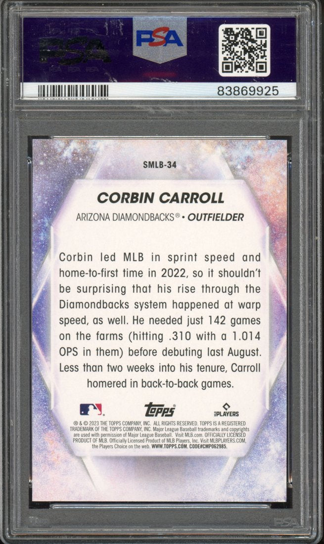 2023 Topps Stars of MLB Corbin Carroll #SMLB-34 back