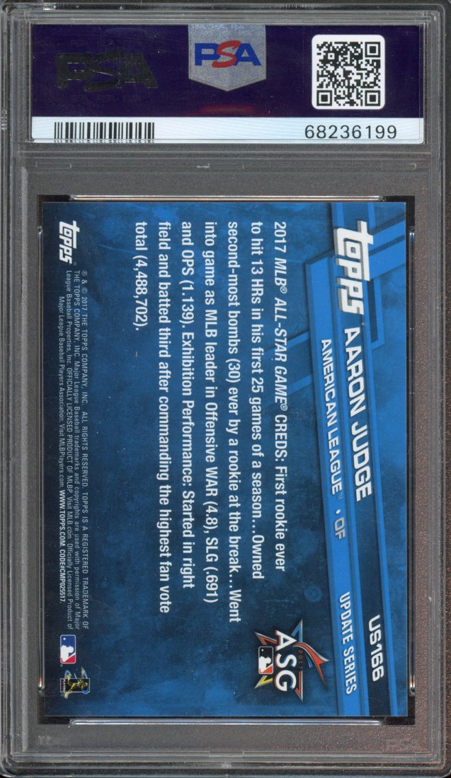 2017 Topps Update Aaron Judge #US166 back