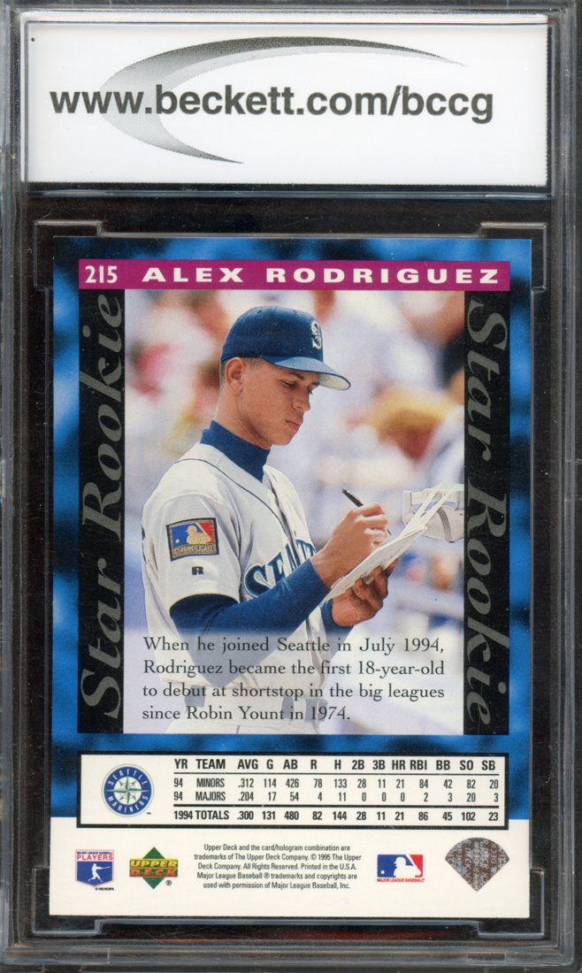 1995 Upper Deck Alex Rodriguez #215 back