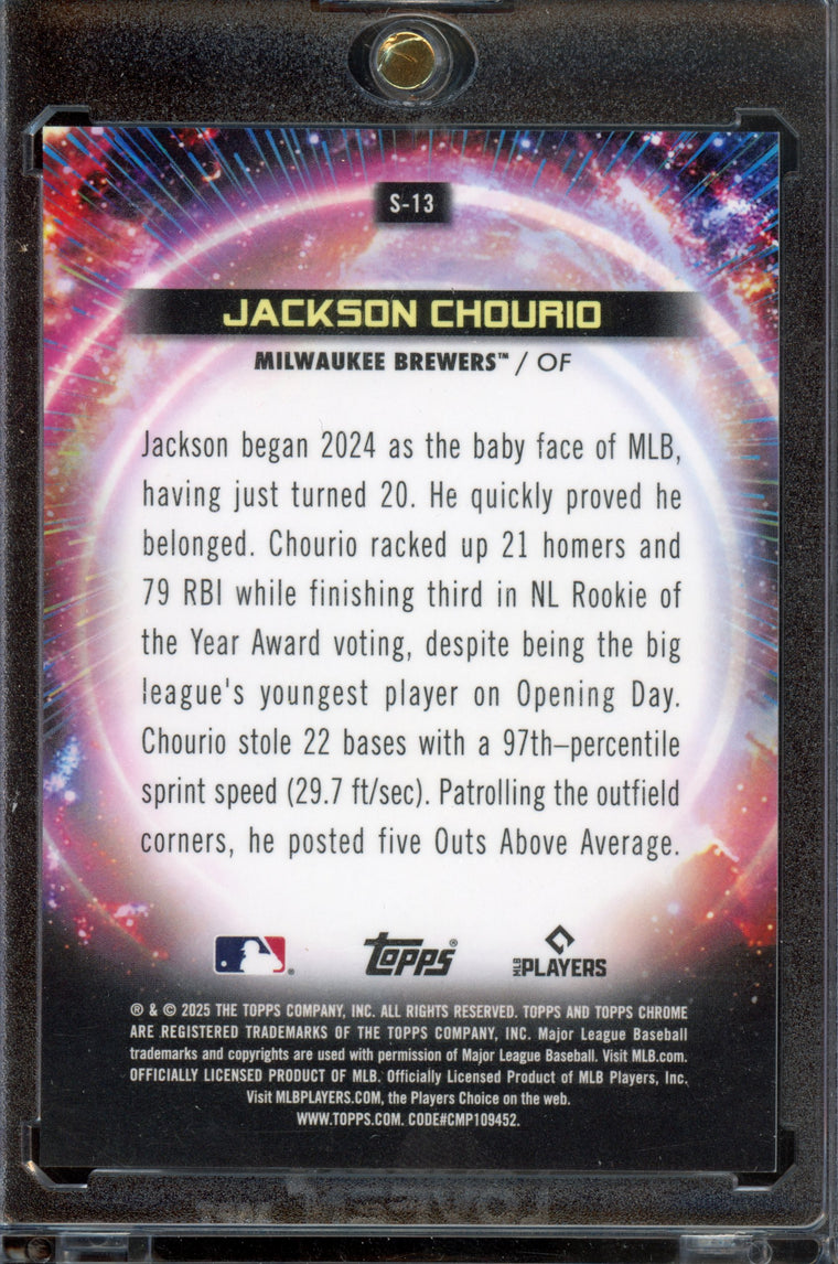 2025 Topps Chrome Super Nova Jackson Chourio #S-13 back