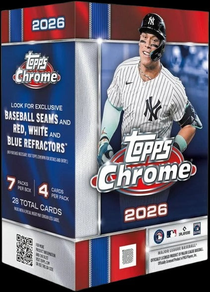 2026 Topps Chrome Baseball Blaster Box back