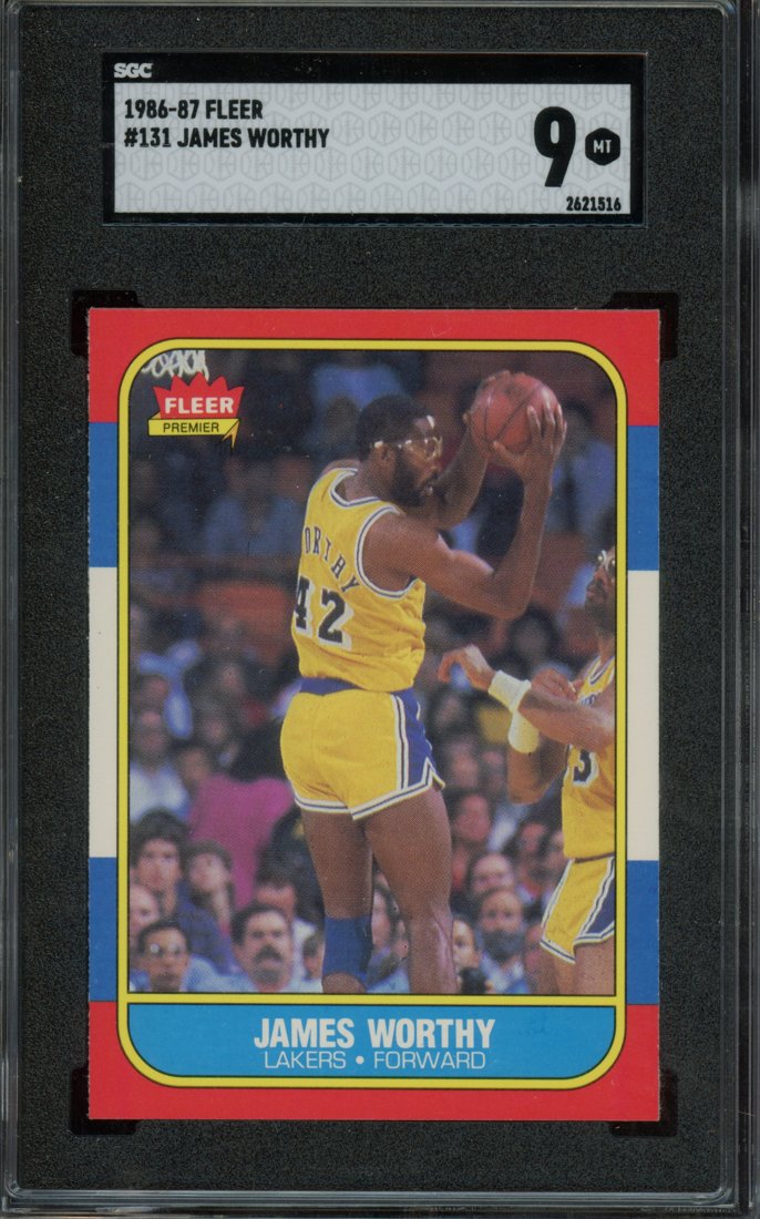 1986 Fleer James Worthy #131 front