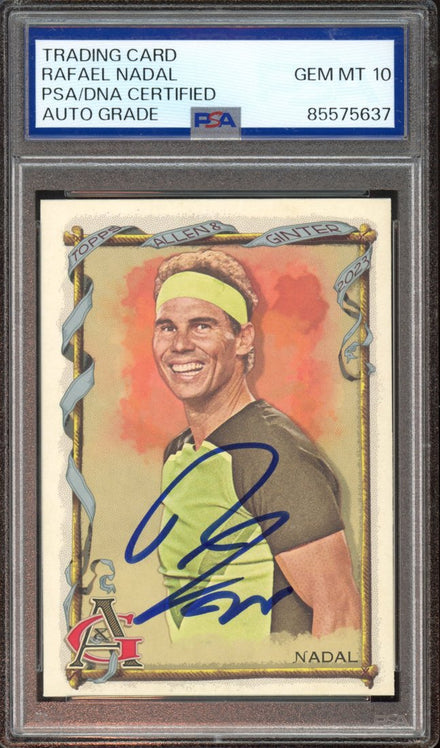 2023 Topps Allen & Ginter Rafael Nadal #249 PSA/DNA Certified Autograph — GEM MT 10