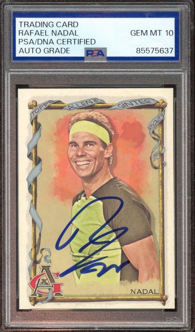 2023 Topps Allen & Ginter Rafael Nadal #249 PSA/DNA Certified Autograph — GEM MT 10 front