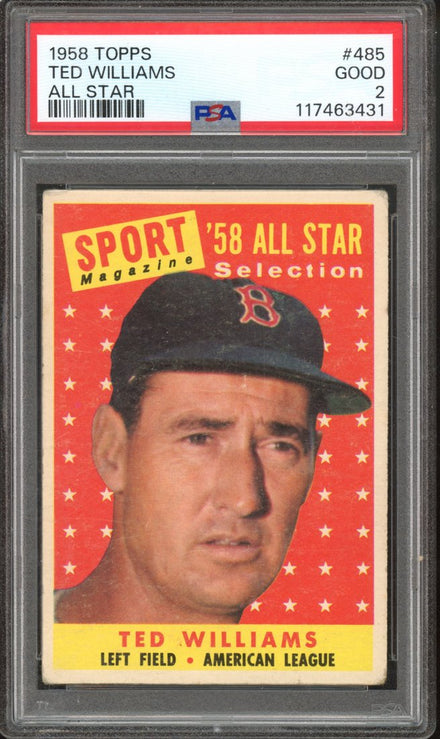 1958 Topps Ted Williams #485 All Star