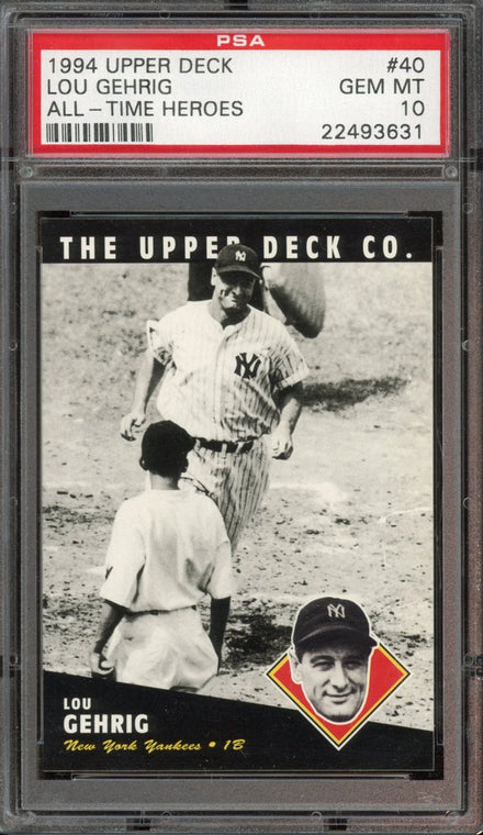 1994 Upper Deck All-Time Heroes Lou Gehrig #40