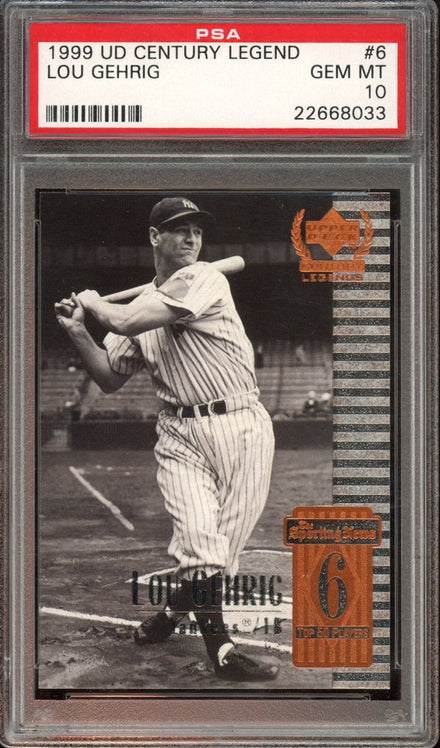 1999 Upper Deck Century Legends Lou Gehrig #6