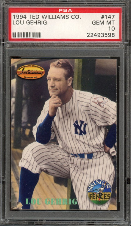 1994 Ted Williams Card Company Lou Gehrig #147 Swingin' for the Fences
