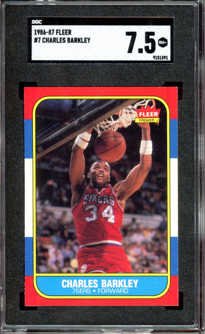 1986 Fleer Charles Barkley #7 front