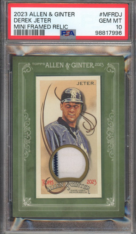 2023 Topps Allen & Ginter Mini Framed Relic Derek Jeter #MFR-DJ