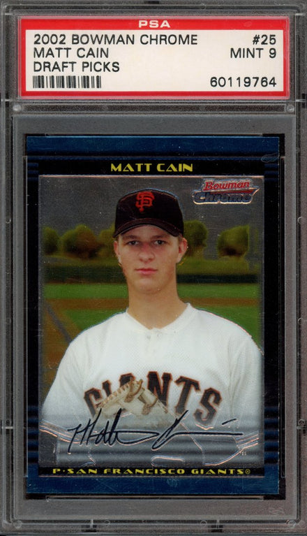 2002 Bowman Chrome Draft Picks Matt Cain #25