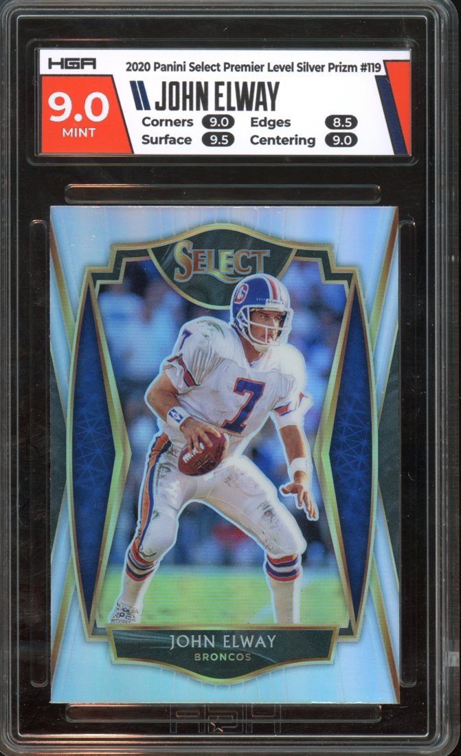 2020 Panini Select John Elway #119 Silver Prizm front