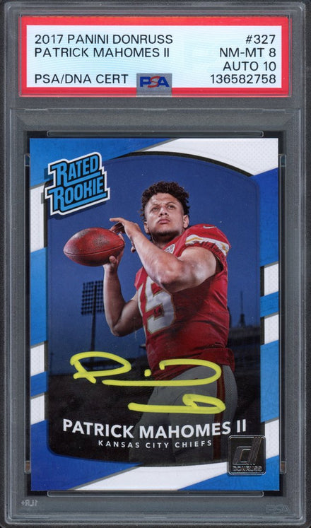 2017 Panini Donruss Patrick Mahomes II #327 Rated Rookie