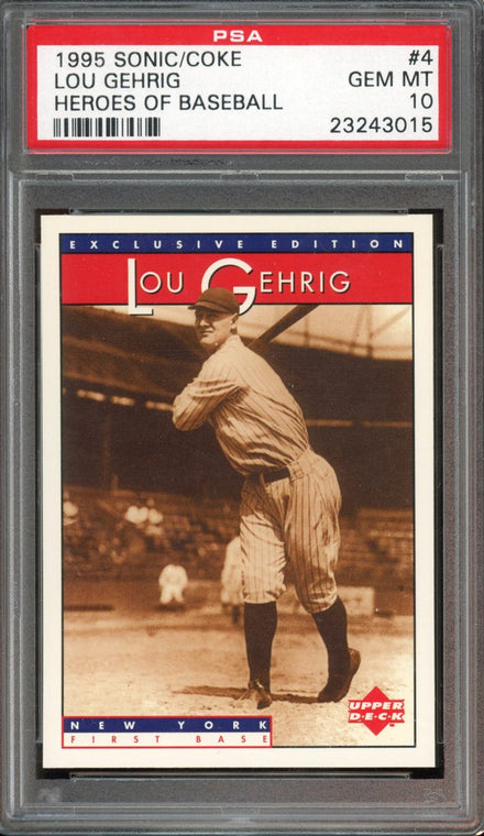 1995 Sonic/Coke Heroes of Baseball (Upper Deck) Lou Gehrig #4