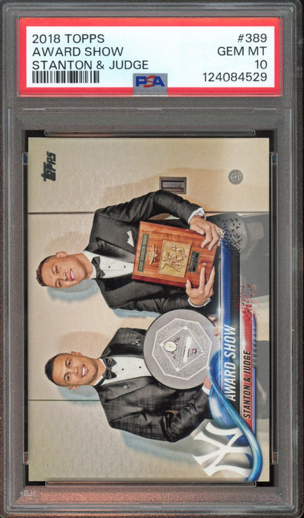 2018 Topps Series 2 Giancarlo Stanton & Aaron Judge #389 Award Show